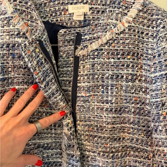 NWT J. Crew Multicolor Tweed Blazer - Picture 3 of 5